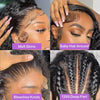 40 Inch Curly Lace Front Wig Water Wave 13X6 Hd Lace Frontal Wig Deep Wave Human Hair Wig 250 Density Preplucked Brazilian Hair