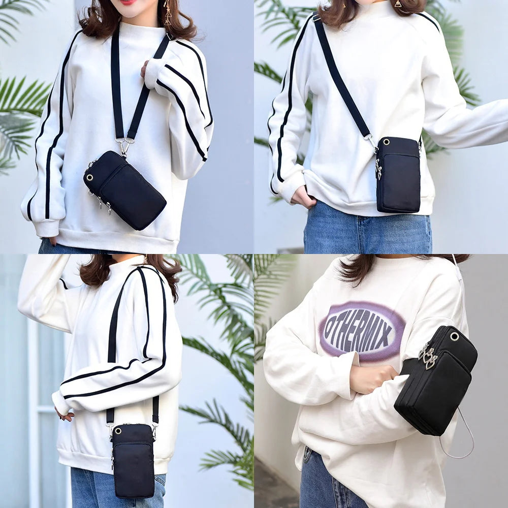 Damen Kuriertasche Kleine Handtasche Umhängetasche Geldbörse für Handy Sakura 26 Alphabet-Druck Münzgeldbörse Damen Kartenhalter
