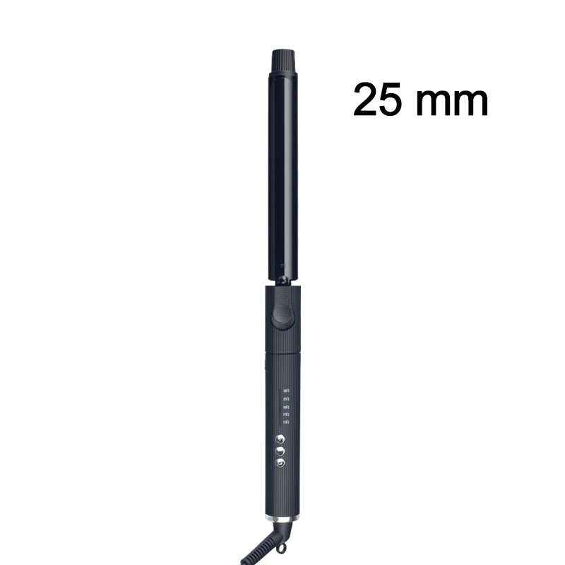 Professioneller rotierender Lockenstab Nano Titanium Schwarz Haarlockenwickler mit 230 Grad