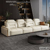 Premium italienische Echtleder-Ecksofas Sofagarnituren mit USB und Bluetooth Lautsprecher – MANBAS Wohnzimmermöbel