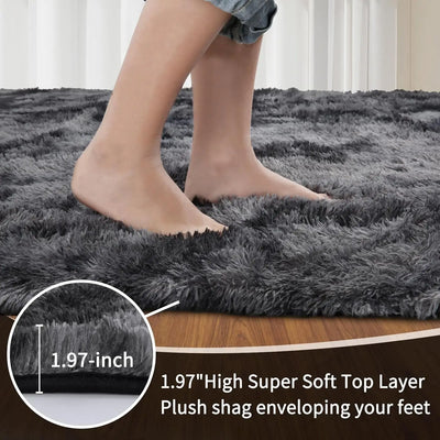 Sour Lemon 8x10 Teppiche für Schlafzimmer, Wohnzimmer Flauschiger Teppich, Großer Hochflor-Teppich Shaggy Teppich Weicher Plüsch-Fell-Bettvorleger, M