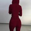 Autumn Winter Double-sided Velvet Vest 3 Piece Set For Woman's Fashion Hooded Sweatshirt Jacket Slim Pocket Trousers Female Suit