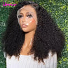 22Inch Vietnamese Hair 250 Density Kinky Curly Transparent 13x4 Lace Front Wig 13x6 Lace Frontal Human Hair Wigs Remy For Women