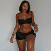Dulzura Women'S 2 Piece Pleats Shorts Set Sleeveless Strappy Crop Tops And Sexy Shorts Matching Set Party Club