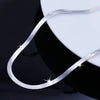 Neues 925er Sterlingsilber, feine 4mm Klingenketten-Halskette für Damen und Herren, luxuriöser Hochzeitsparty-Schmuck, beste Freundin, Weihnachtsgeschenke