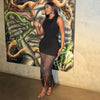 2025 New Women Sleeveless Bandage Dress Sexy Beading Tassels Clothes Club Party Elegant Dresses