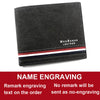 Short Men Wallets Zipper Coin Pocket Slim Card Holder Name Engraved Luxury Male Purses High Quality PU Leather Men's Wallet