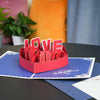 Valentinstag Geschenk 3D Pop Up Karte Jahrestag Hochzeit Geburtstag für Ehefrau Ehemann Grußkarten mit Umschlag und Notizkarte