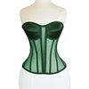 Women Mesh Corset Bustier With Cups Overbust Tight Shaping Tops Strapless Transparent Bodice Slimm Waist Wedding Lace Up Boned