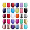 50pcs Custom 12oz double wall stainless steel wine tumbler insulated vacuum egg shape wine tumbler with sliding lids