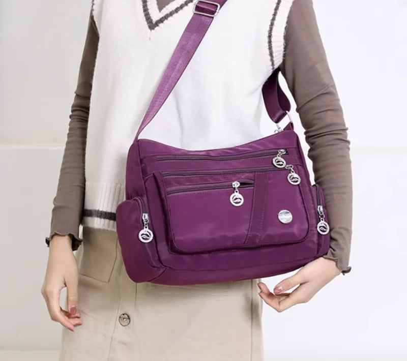 Women Crossbody Bag Waterproof Tote Casual Nylon Purse Handbag RFID Lightweight Messenger Bag