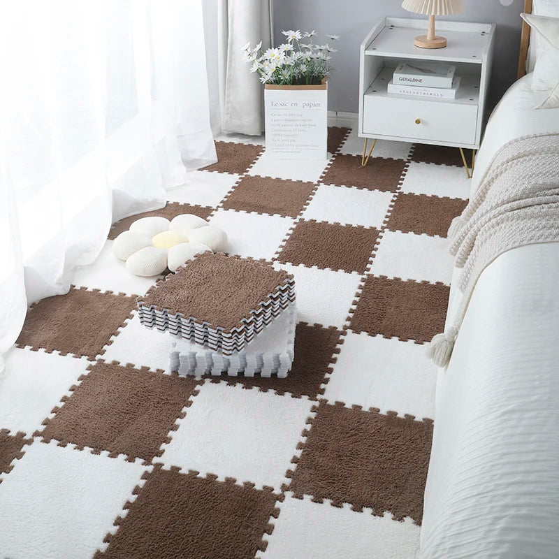 Eva-Schaumstoff-Puzzle-Teppich, weiche Plüsch-Kindermatte, Babyspielzeug, Baby-Spielmatte im Kinderzimmer, warmhaltende Spielmatte