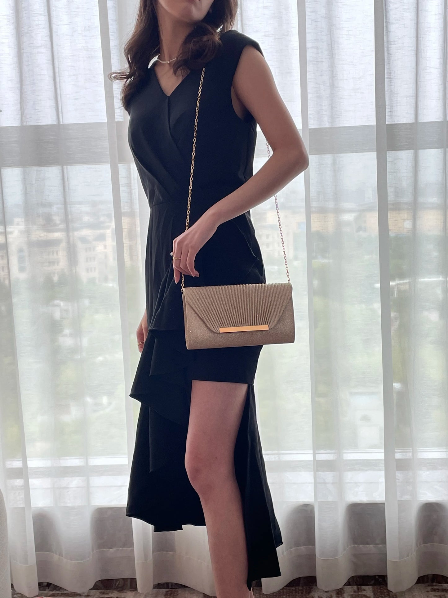 Fashion Elegant Clutch Bag New 2023 Hot Selling Chain Dinner Bag Bride Bridesmaid Lady Handbag Factory Outlet