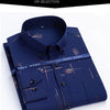 Men's Print Shirt Autumn Spring Long Sleeve Thin Non Iron Fashion Business Causal Social Anti-wrinkle Plaid Slim Fit Chemise Hom