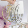 30-80mm Große Creolen für Damen Mädchen Kreis Kristall Strass Ohrringe Schwarz Gold Silber Farbe Runde Ohrringe Party Geschenk