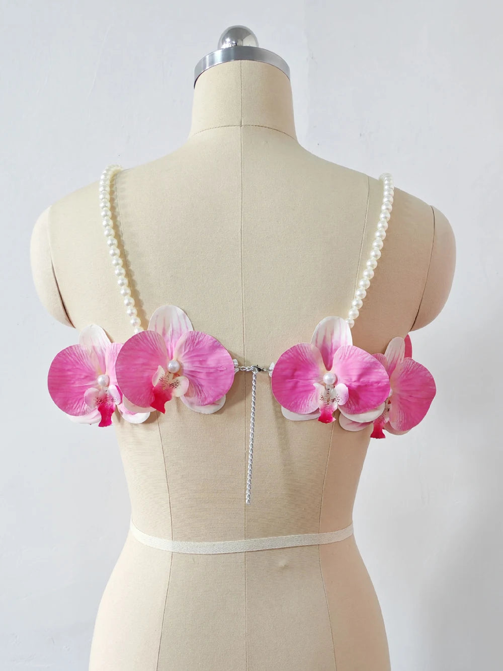 Women Hotsweet Sexy Backless Sweet Three Dimensional Flowers Beads Straps Camis Short Top High Street 2025 Summer Clothing