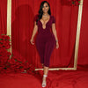Solid Color Sexy Slim Fit and Slimming Chest U-Neck Jumpsuit, Versatile and Fashionable Jumpsuit Cropped Pants