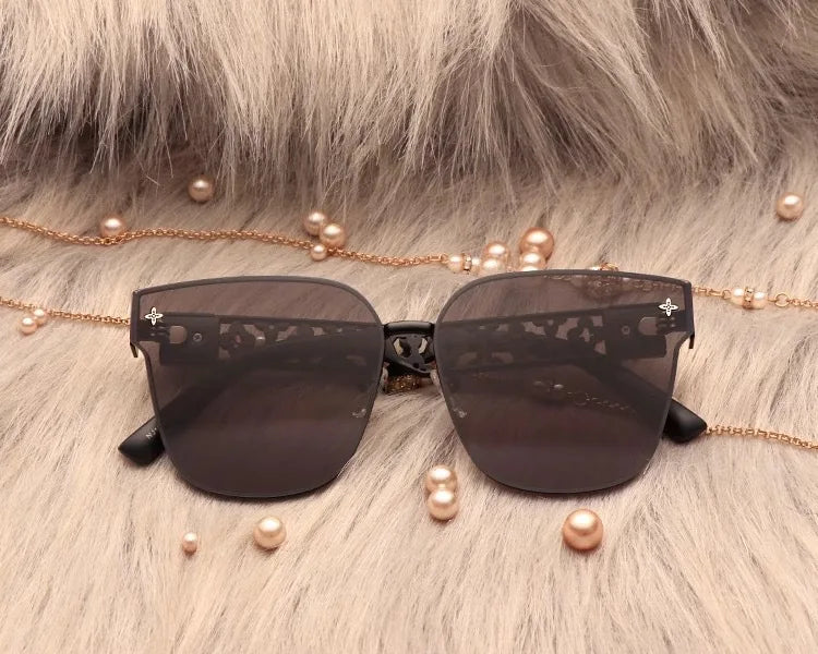 2024 neue Top-Luxus-Mode-Sonnenbrillen für Damen im trendigen Street Style, hochwertige Anti-Ultraviolett-Sonnenbrillen (DS-8829)