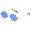 Fashion Rimless Cloud Shaped Sunglasses with Lightning Pendant Y2K Women's Luxury Sun Glasses Shades UV400 Brand Designer SG28