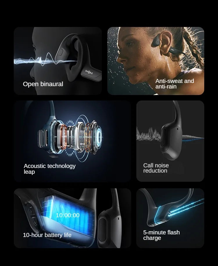 Original SHOKZ S810 Knochenschall-Kopfhörer Openrun Pro Kabellos Bluetooth 5.1 Ohrhörer Wasserdichte Sport-Lauf-Headsets