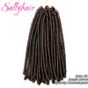 Sallyhair Synthetic Faux Locs 14inch 70g/pack Crochet Braiding Hair Extensions Afro Hairstyles Soft Dreadlock Crochet Braids