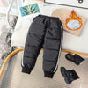 -30℃  Winter Children Lambwool Pants Boys Girls Thick Plus Velvet Trousers Kids Padded Bottoming Pants Toddler Warm Sweatpants