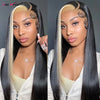 Stinktierstreifen Echthaarperücke 1B/613 Highlight Blond Glatt Lace Front Perücke 13x4 Farbige Lace Front Echthaarperücken 250 Dichte