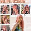 Light Brown Short Bob Layered Lace Front Wig With Bangs Straight Lace Frontal Wig 13x4 Glueless Synthetic Heat Resistant Cosplay
