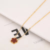 Stainless Steel Non Fading Minimalist Creative Plant Live Leaf Petal Flower Pendant Necklace Earrings Bracelet Jewelry Set