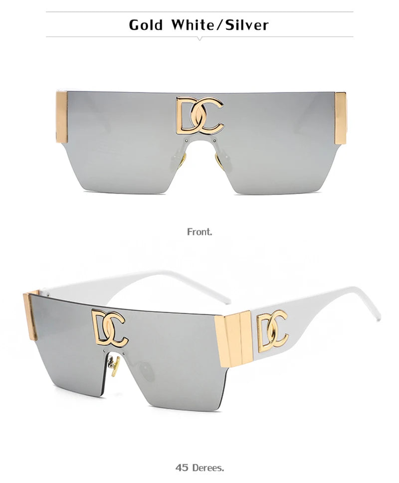 Neue 2024 Luxus Designer Square Sonnenbrillen Frauen Mode Trendy Punk Sonnenbrille Damen Farbverlauf Shades Brillen Oculos UV400