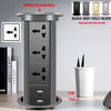 Motorized Lifting Pop Up Tower Power Outlet Hidden Mounted Kitchen Worktop USB Type C Socket with Speaker Wireless Charging