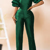 Jumpsuits Women One Piece Party Slim Fit Sexy Oblique Shoulder Wide Leg Long Pants Overalls Elegant Splice Rompers Evening