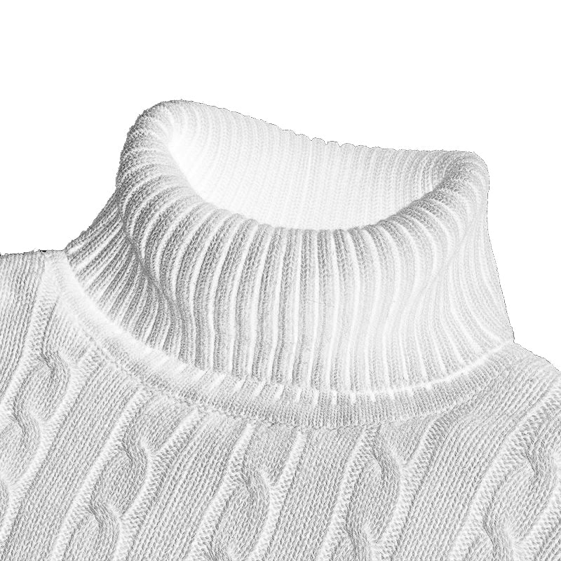 Neuer Rollkragenpullover Herren Freizeit Rollkragen Strickpullover Warm Halten Herren Pullover Wollpullover