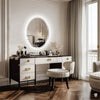 LUVODI Luxury Oval Bathroom LED Mirror Backlit LED Bathroom Wall Mirror with Demister for Home Hotel Salon Beauty Decorative