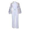 Mesh Jumpsuit Women White Overalls Party Lace Rompers New In Bodysuit One Piece Long Sleeve Summer Long Pants Y2k Spring Work