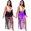High Waist Denim Shorts Women Tassels Short Jeans Splice Button Pockets Strwwtear Shorts Hot Pant Solid Lady Summer Beach