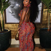 Weird Puss Sexy Hollow Dress Damen Strick Buntes Quasten Backless Y2k Sommer Trend Stretch Ärmellos Elastisch Bodycon Clubwear