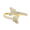 2025 New Iced Out Bling Opened Heart Flower Charm Bracelet AAA CZ Zircon Butterfly Bangle For Men Women Hip Hop Luxury Jewelry