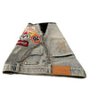 Retro Blaue Streetwear Patchwork Denim Shorts Y2K Jeans Herren Damen Hip Hop Cartoon Grafiken Lose Camo Denim Fitness Freizeit Shorts