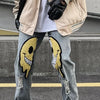 Irregular Ripped Hole Jeans Denim Pant Woman Man Straight Patchwork Baggy boyfriend y2k Punk Kpop Harajuku Streetwear Hip Hop