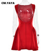 CM.YAYA Summer Women Sleeveless Elegant O-Neck Ruched A-Line Dress 2025 Beach Holiday Backless Night Club Party Dresses Vestidos