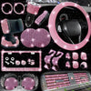 Autozubehör-Set 27/4-teilig Damen Bling Universal Passform Lenkradbezug Polyester Glitzernd Kennzeichenhalter Handyhalter Untersetzer Werkzeuge