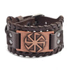 New Retro Wide Leather Pirate Compass Bracelet Men's Bracelet Celtic Viking Jewelry Compass Bracelet Accessories Party Gifts