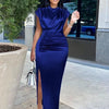 Burgundy Dresses Plus Size 4XL Sexy Bodycon Long Prom Slit Evening Birthday Party Cocktail Outfits for Ladies 2024 Spring Summer