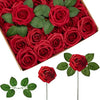 50-200PCS Artificial Roses Flowers Foam Flowers with Stems Fake Roses for DIY Wedding Bouquets Centerpieces Valentine's Day