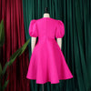 Elegant Party Dress for Woman 2024 Modern O Neck Short Sleeve High Waisted A Line Mid Calf Luxury Birthday Dinner Vestidos Mujer