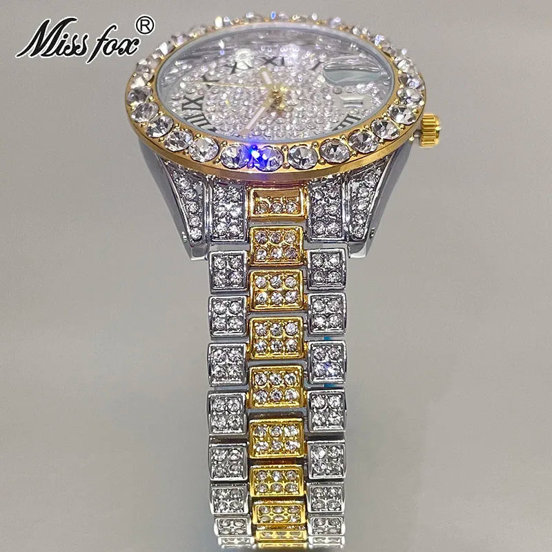 MISSFOX Pink Damen Armbanduhren Luxus Klein Zifferblatt Elegant Quarz Uhr Für Damen Icy Look Party Schmuck Mini Babe So Süß Armbanduhr