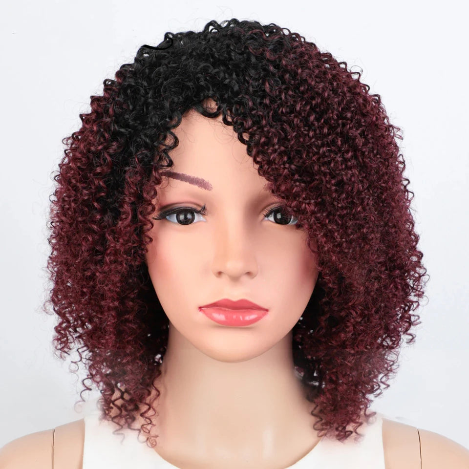 Jerry Curly Short Pixie Bob Cut Curly Human Hair Wigs Highlight Kinky Curly Wigs For Black Women Brazilian Remy  Cheap Jerry