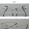 Men Blue Light Blocking Reading Glasses Women Dimond Cutting Rimless Eyeglasses Frame Anti Fatigue Hyperopia Presbyopic Eyewear