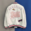 Street Popular Letter Flocking Embroidered Jacket And Coat Men 2023 New Y2K Harajuku Hip Hop Spliced Motorcycle Baseball Uniform